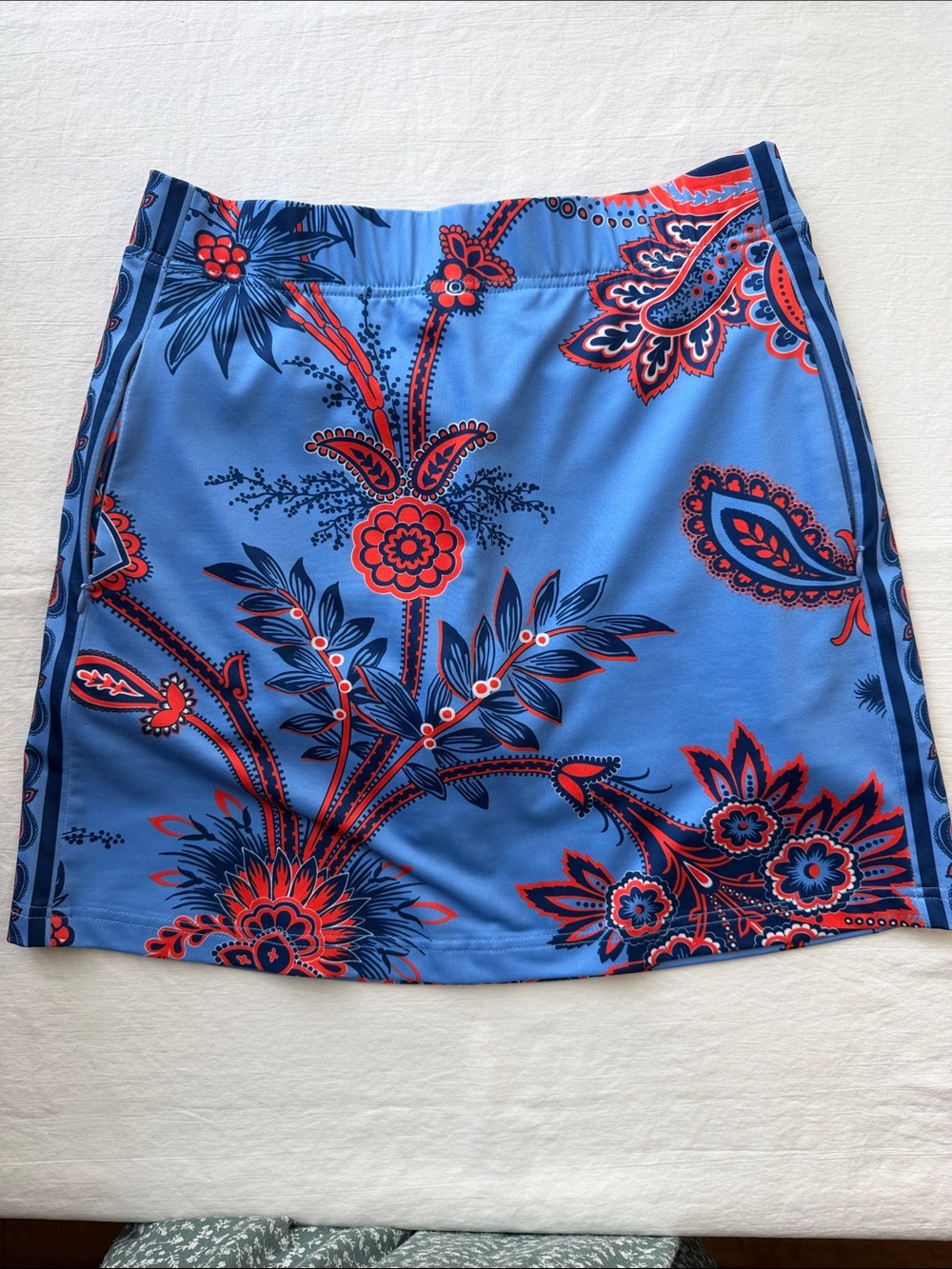 Gretchen Scott Blue Floral Print A-Line Skort